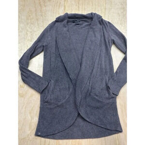 Barefoot Dreams Cozy chic Lite Medium Long Duster Purple‎ Nylon/Rayon Blend